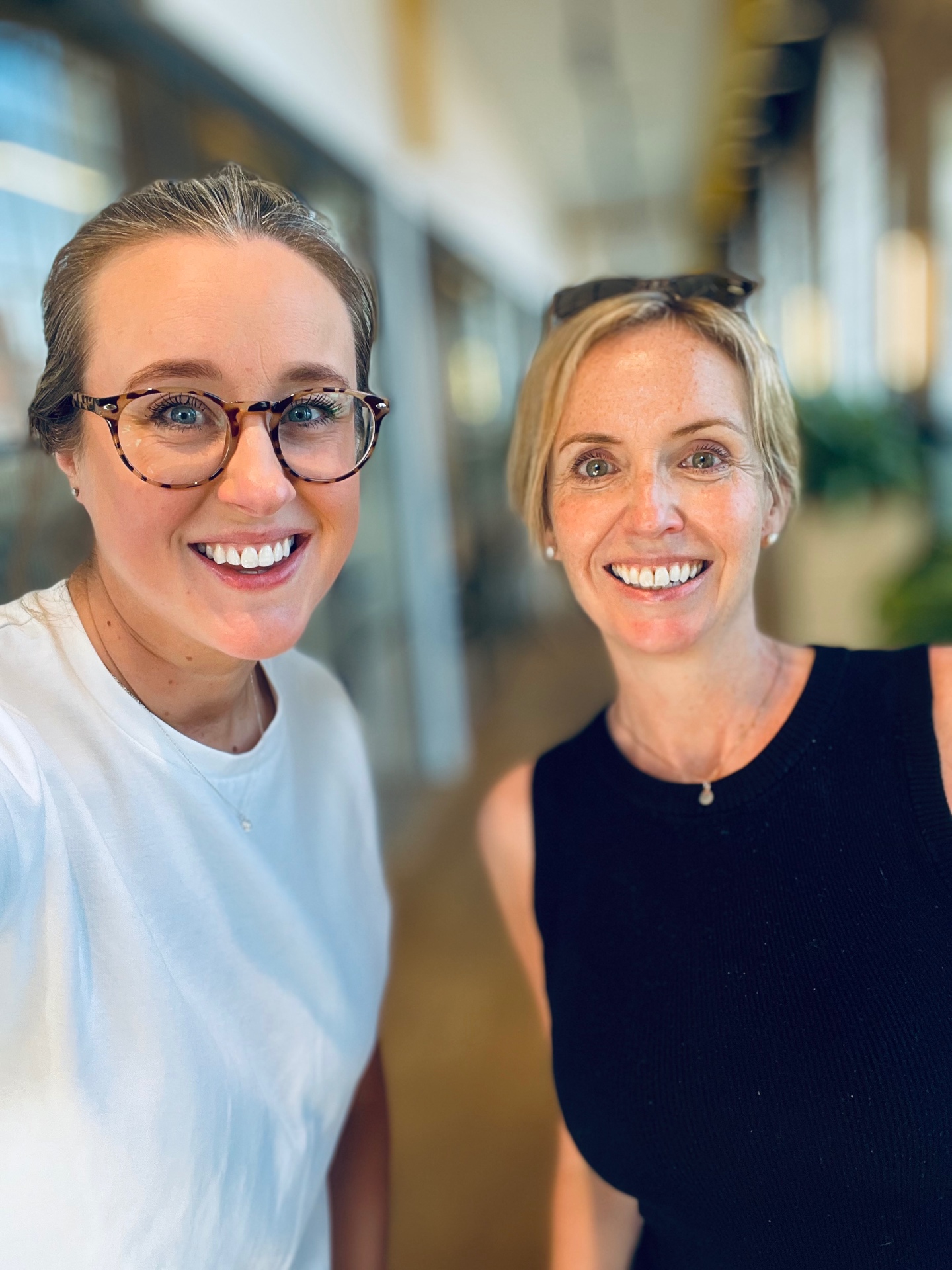 Leah with a lawyer at a coaching session